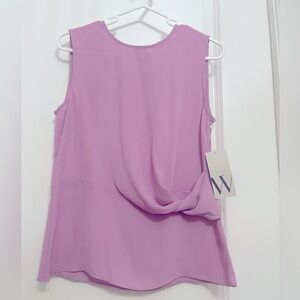 NWT! WORTHINGTON Lilac Front Twist Blouse